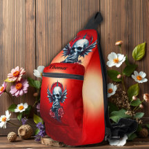 Calavera impresionante y realista con alas