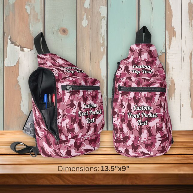 Bandolera Camuflaje rosado de gatos (Subido por el creador)
