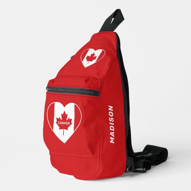 Bandolera CANADÁ Amor nombre personalizado (Esquina derecha)