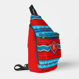 Bandolera Cañón del río Suroeste Turquesa Rojo Personalizado
