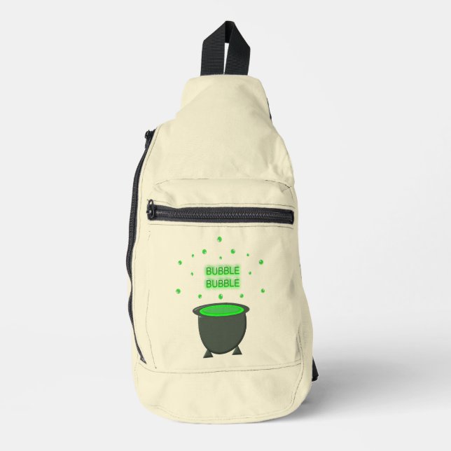 Bandolera Cauldron y Bubbling Green Brew Halloween (Anverso)