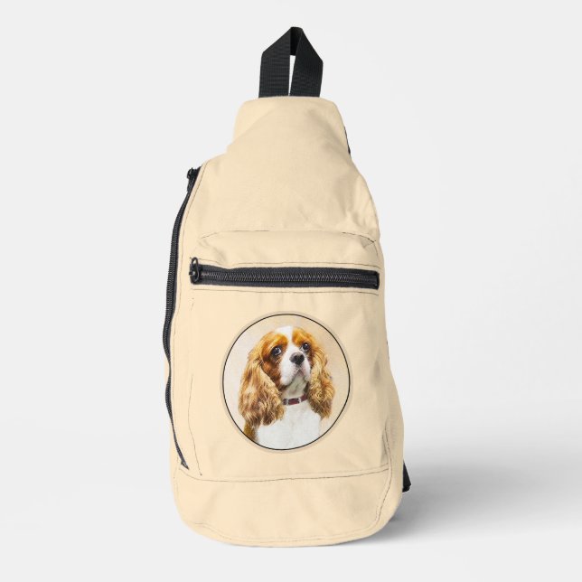 Bandolera Cavalier King Charles Spaniel Cav Pintura de arte  (Anverso)