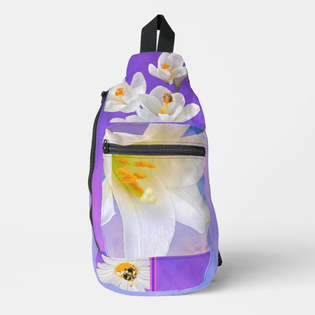 Bandolera Celebrate flowers and bees Sling Bag. (Anverso)