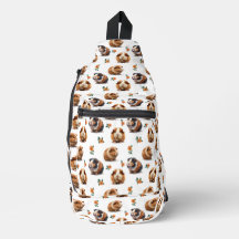 Cerdos De Guinea Y Flores Naranjas