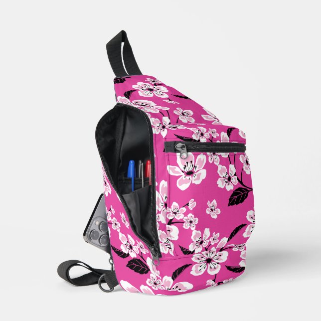 BANDOLERA CHERRY BLOSSOM - PATRÓN SAKURA EN ROSA (Abierto)