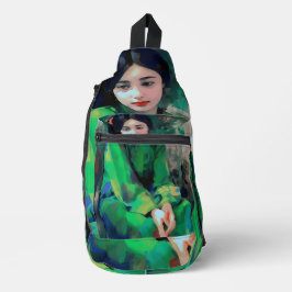Bandolera Chica con vestido verde