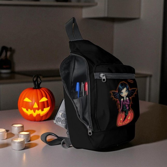Bandolera Chica de vampiros de Halloween y Jack-o-Lantern (Subido por el creador)