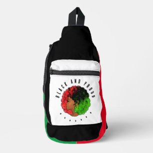 Bandolera Chica negra panafricana mujer rojo orgullo verde a