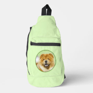 Bandolera Chow Chow Pintando Rough Rojo Cute Original Dog Ar