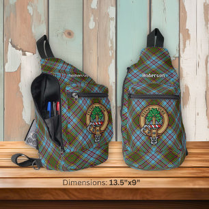 Bandolera Clan Anderson Escudo sobre Tartán