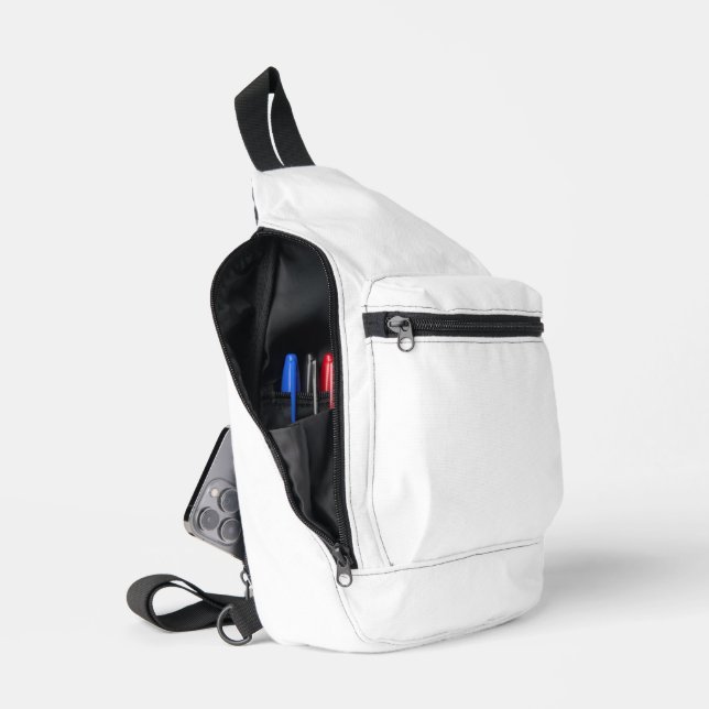 Bandolera Color Blanco Clásico Llano Y Sólido Simple (Abierto)