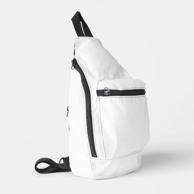 Bandolera Color sólido blanco puro (Esquina izquierda)