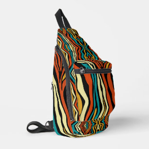 Bandolera Colores Geométricos Contemporáneos Abstractos de M