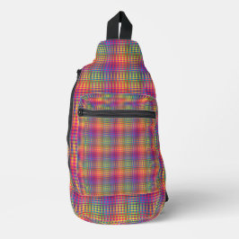 Bandolera Colorful Checker Abstract Pattern