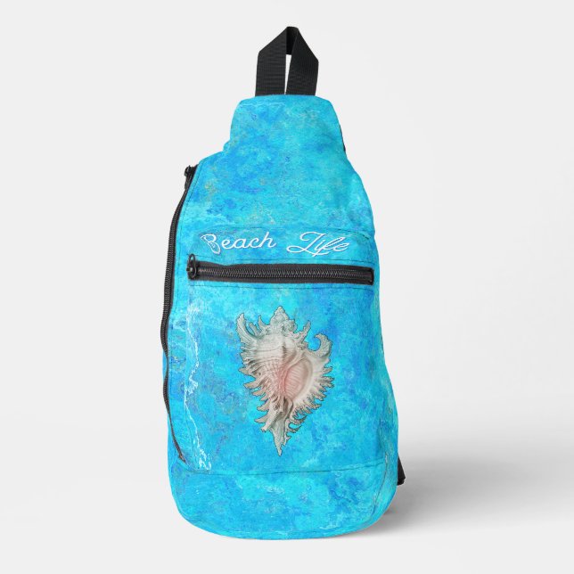 Bandolera Conch Shell "Beach Life"  (Anverso)