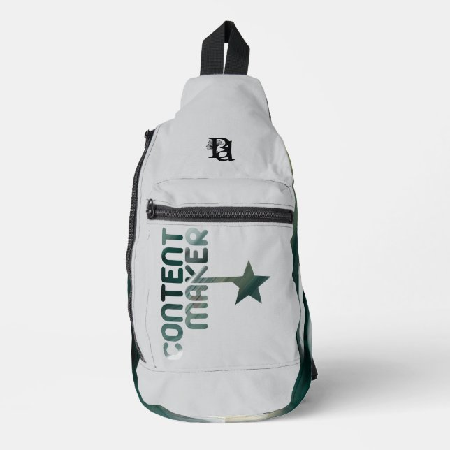 Bandolera CONTENTMAKER Sling Bag Trend Resumen Verde (Anverso)