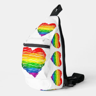 Bandolera Corazón de colores de arcoíris de SlipperyJoe gara