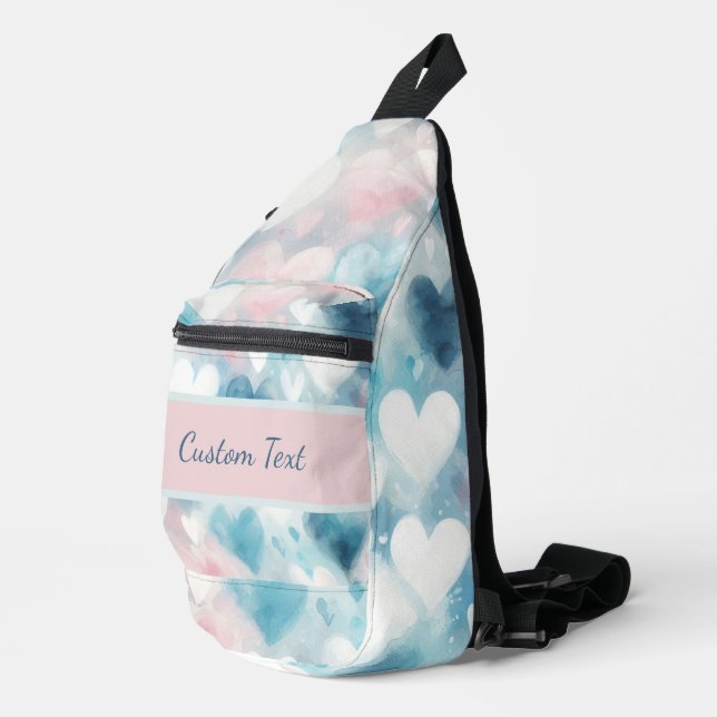 Bandolera Corazones Pastel: Amor en acuarela (Esquina derecha)