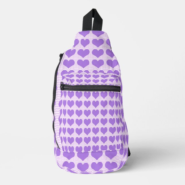 Bandolera Corazones púrpuras (Anverso)