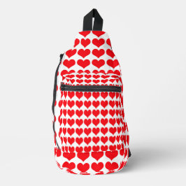 Bandolera Corazones Rojos