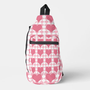 Bandolera Corazones rosados
