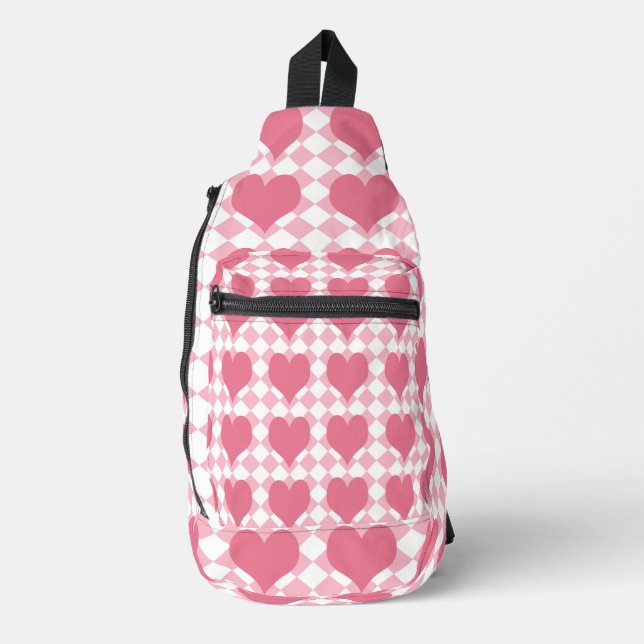 Bandolera Corazones rosados (Anverso)