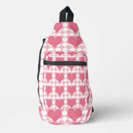 Bandolera Corazones rosas