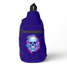 Cráneo Floral al Estilo Vaporwave