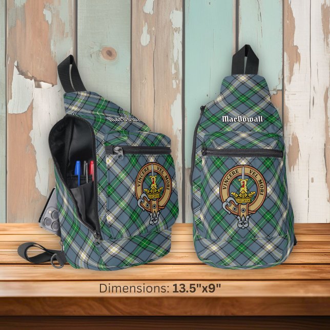 Bandolera Crest de Clan MacDowall sobre Tartán (Subido por el creador)