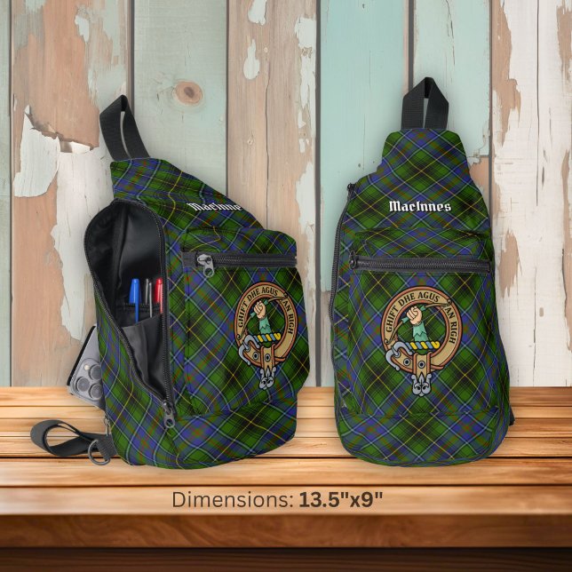 Bandolera Crest de Clan MacInnes sobre tartán (Subido por el creador)