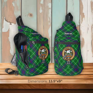 Bandolera Crest del Clan Duncan sobre tartán