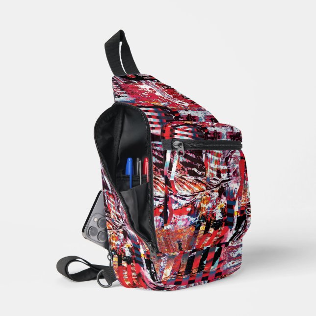 Bandolera Crossbody Bag – Fragmented Pulse (Abierto)