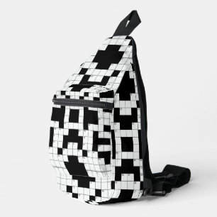 Bandolera Crossword Puzzle Design Sling Bag