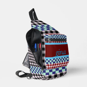 Bandolera Cuadro Escocés Personalizado