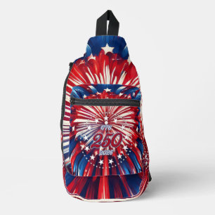 Bandolera Cumpleaños 250 de América 1776-2026 Fuegos Artific