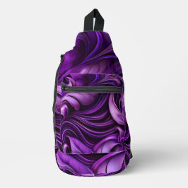 BANDOLERA DARK PURPLE ABSTRACT SWIRLS