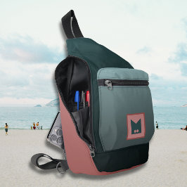 Bandolera Deportes de viaje azul unisex sling cross body bag