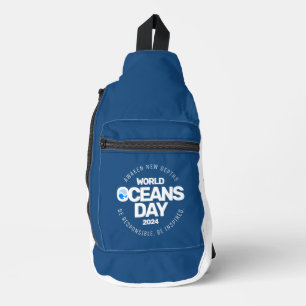 Bandolera Día Mundial de los Océanos Olas de la Tierra Estil