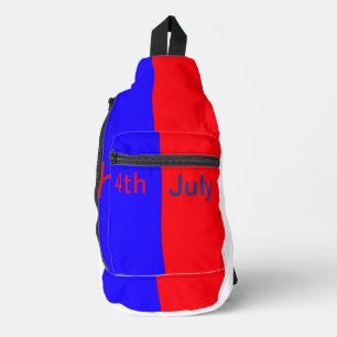 Bandolera Día negro rojo de los Estados Unidos 4 de julio añ