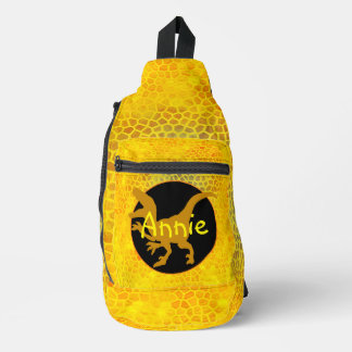 Bandolera Dinosaurio de Oro Personalizado