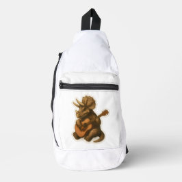 Bandolera Dinosaurio tocando guitarra