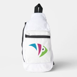 Bandolera diseño colorido de ilustracion de peces acuarios