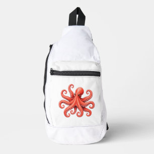 Bandolera Diseño de animal marino de pulpo del océano