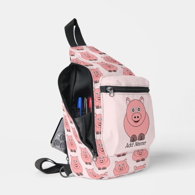 Bandolera Diseño de cerdos personalizado (Abierto)
