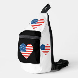 Bandolera Diseño de la bandera estadounidense con forma de c