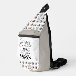 Bandolera Diseño de Montaje de Fotos de Cumpleaños para Hijo