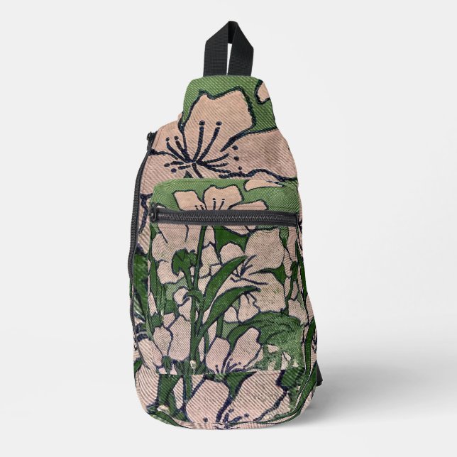 Bandolera Diseño Flor de Rosa Verde   (Anverso)