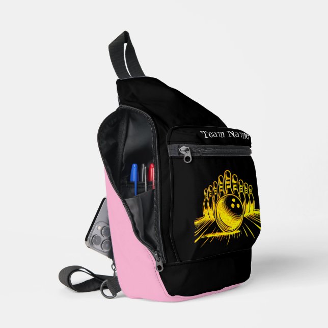 Bandolera Diseño personalizado del equipo Golden Bowling (Abierto)