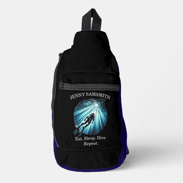 Bandolera Dive Deep, Live Bold: ¡Diversión Scuba! (Anverso)