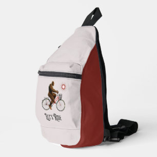 Bandolera Divertida Aventura Retro en Bicicleta de Bigfoot